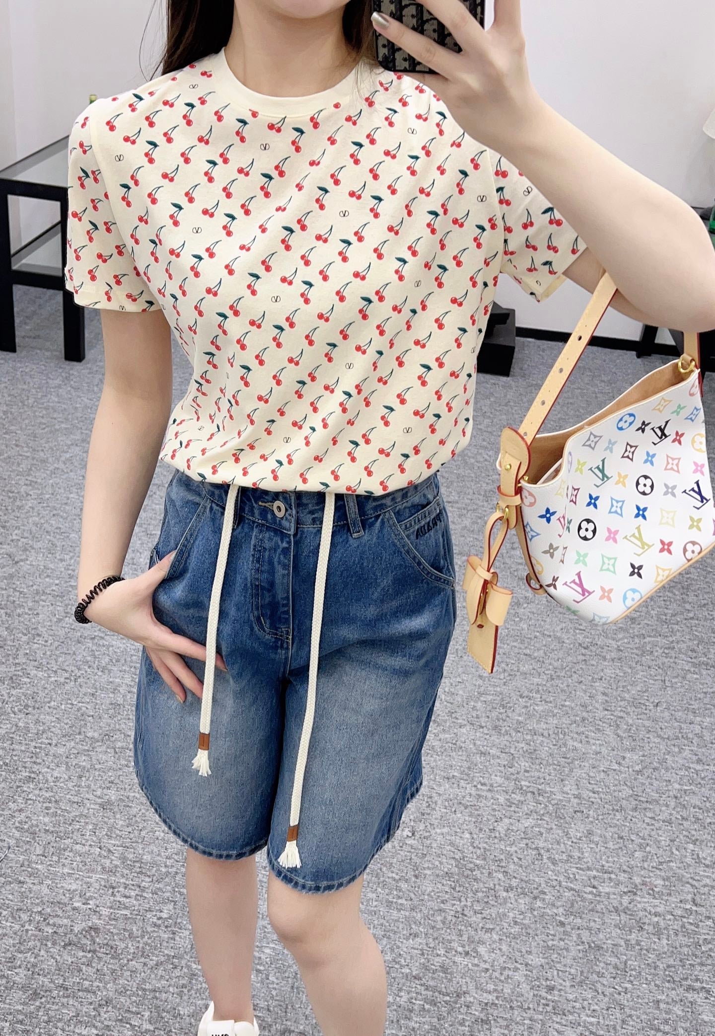 P*♥2025 new products Denim shorts