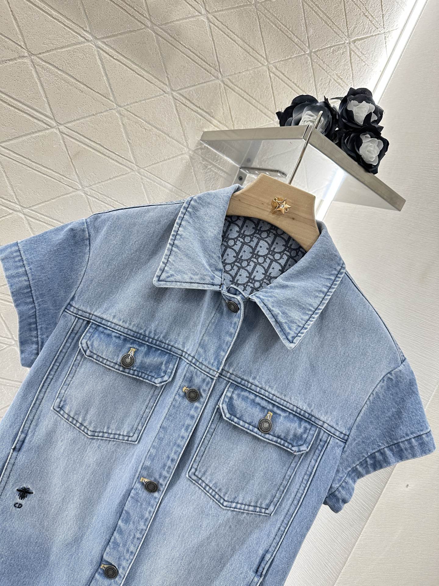 2025 new product Denim jacket and shorts set