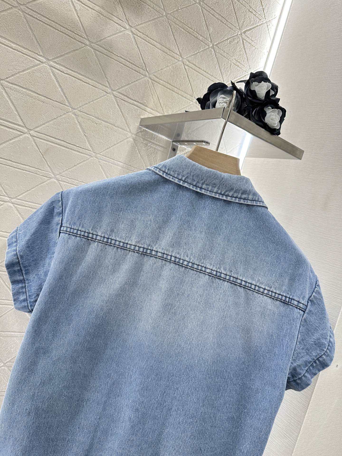 2025 new product Denim jacket and shorts set