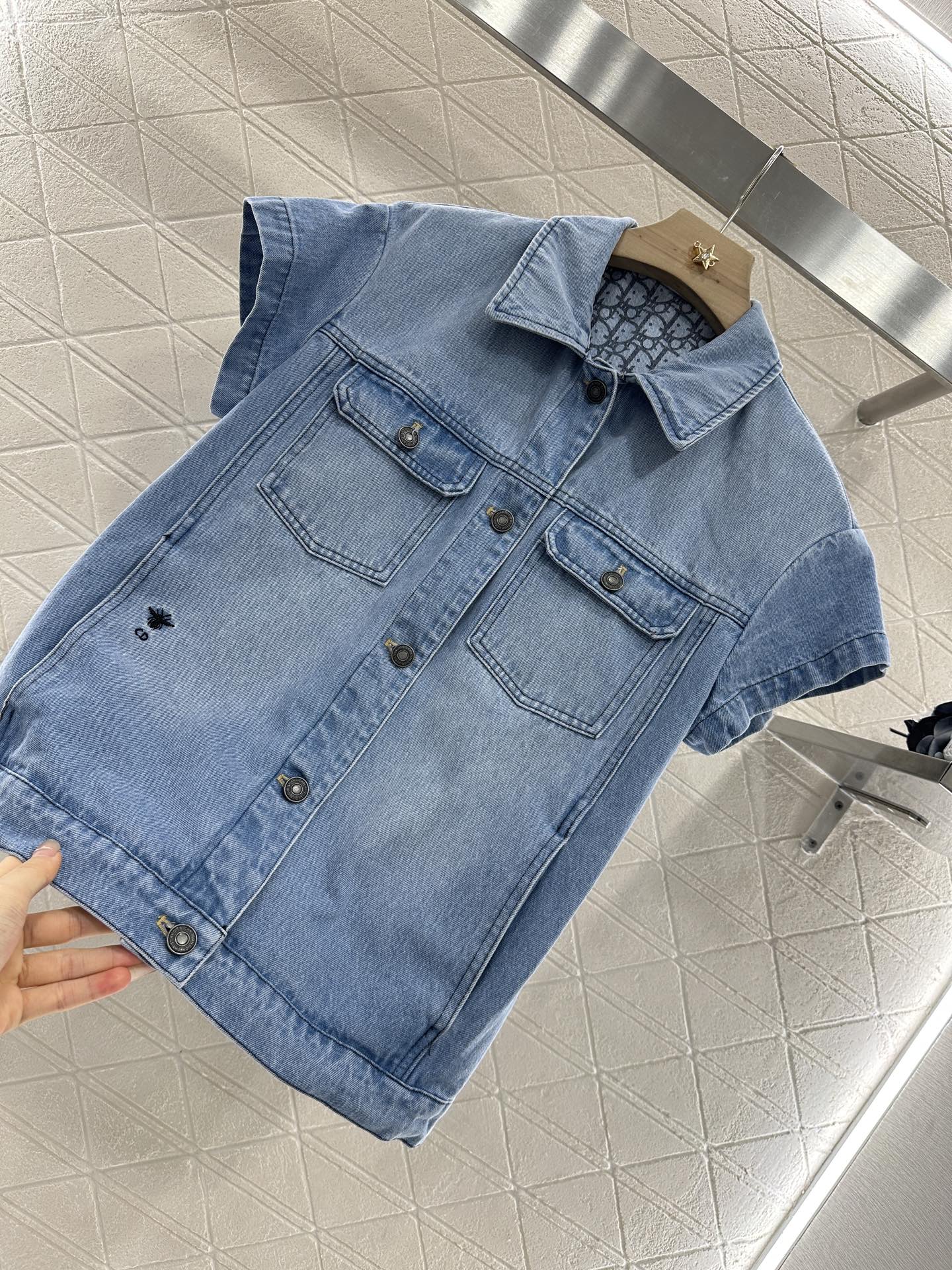 2025 new product Denim jacket and shorts set