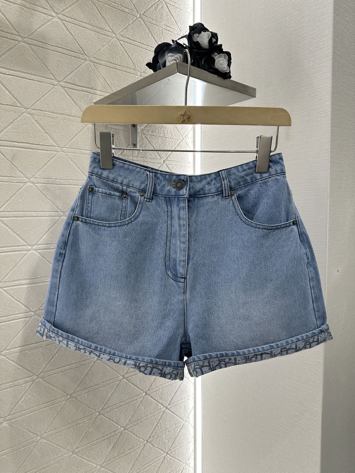 2025 new product Denim jacket and shorts set