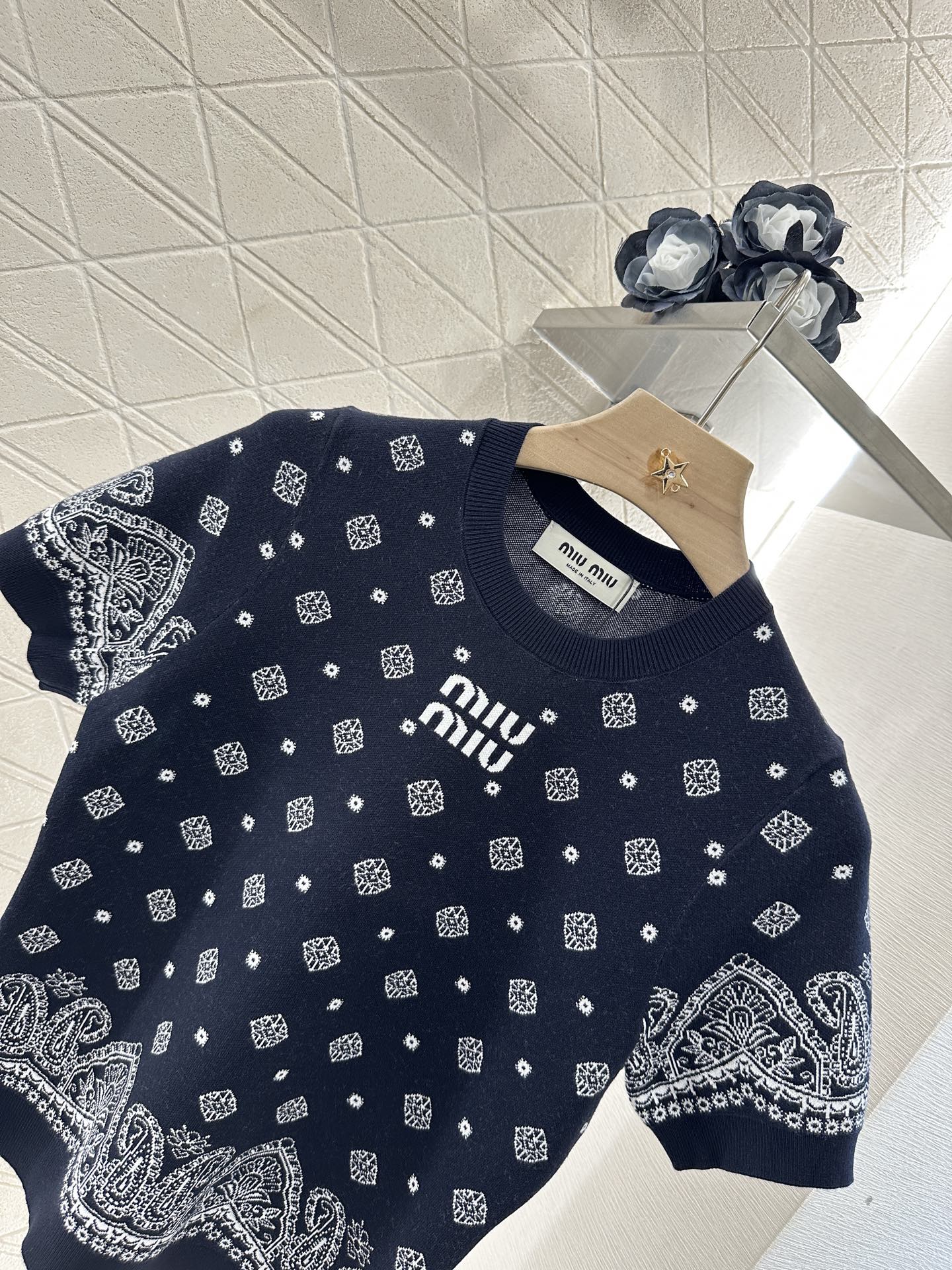 2025 new product Short-sleeved skirt suit