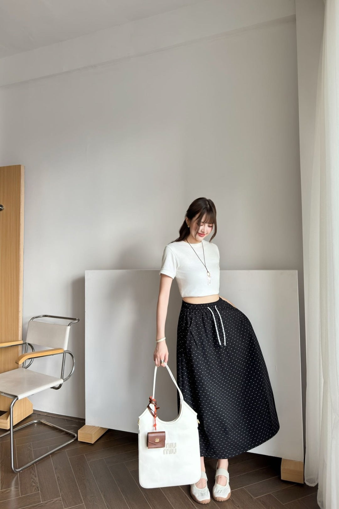 25ss drawstring skirt