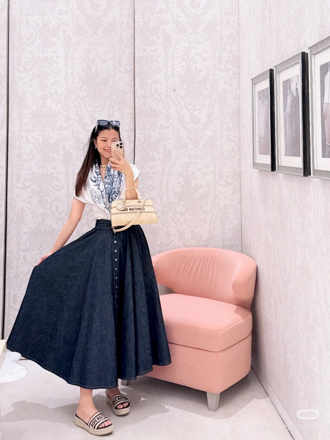 25ss denim skirt