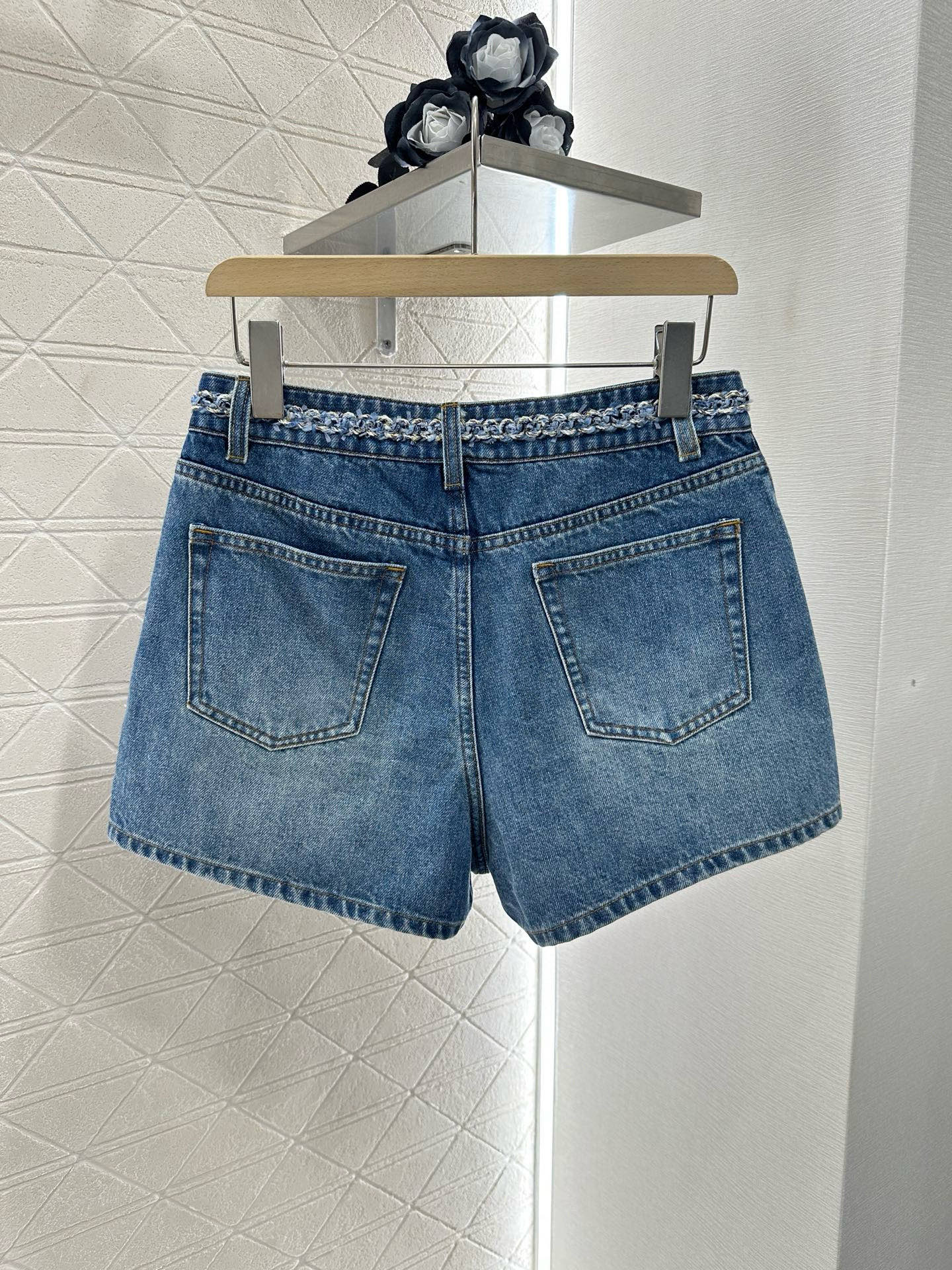 2025 new product Denim vest shorts set