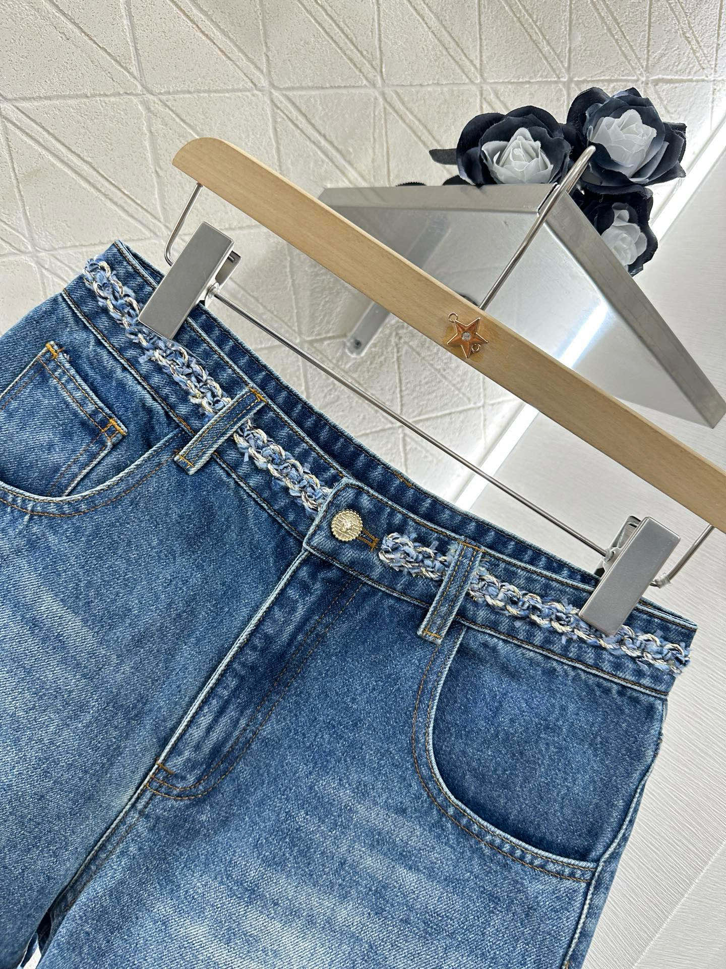 2025 new product Denim vest shorts set