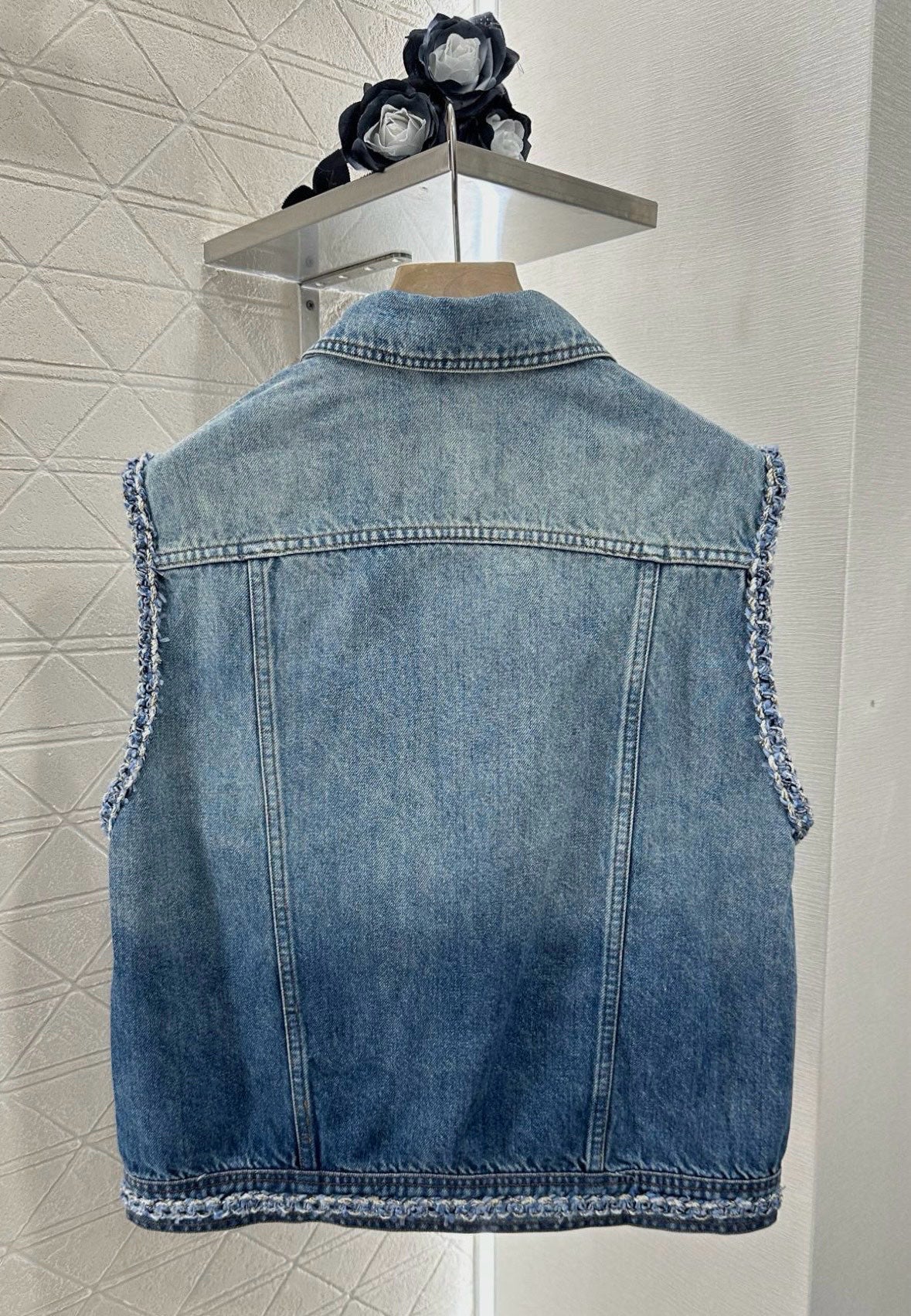 2025 new product Denim vest shorts set