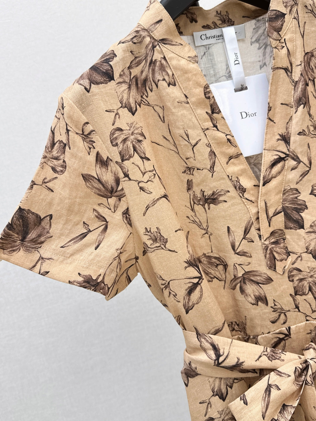 25ss linen print dress