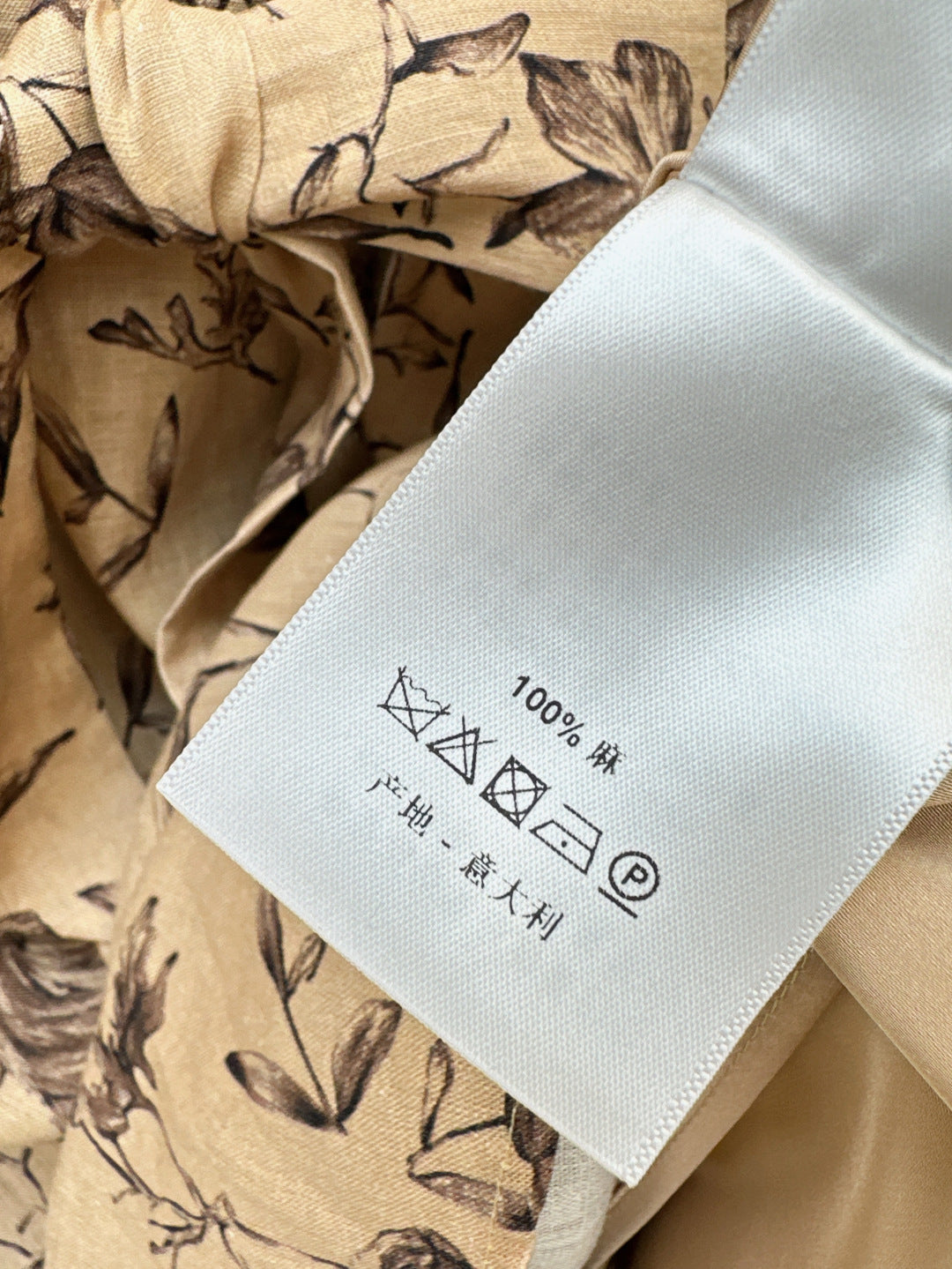 25ss linen print dress