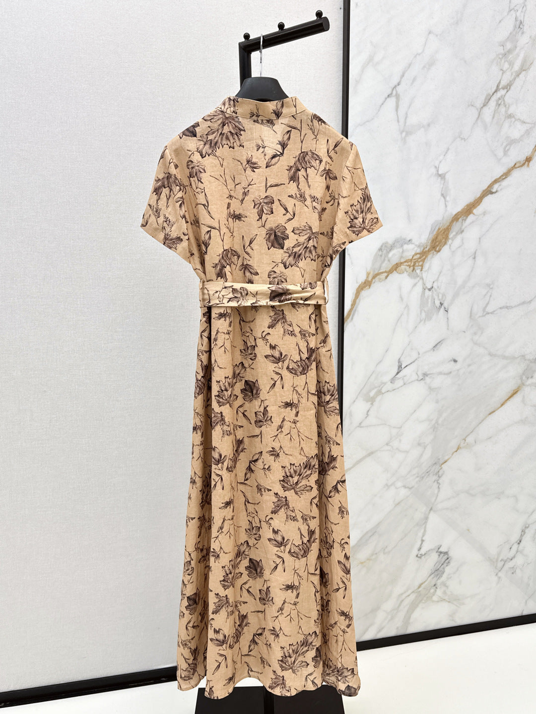 25ss linen print dress