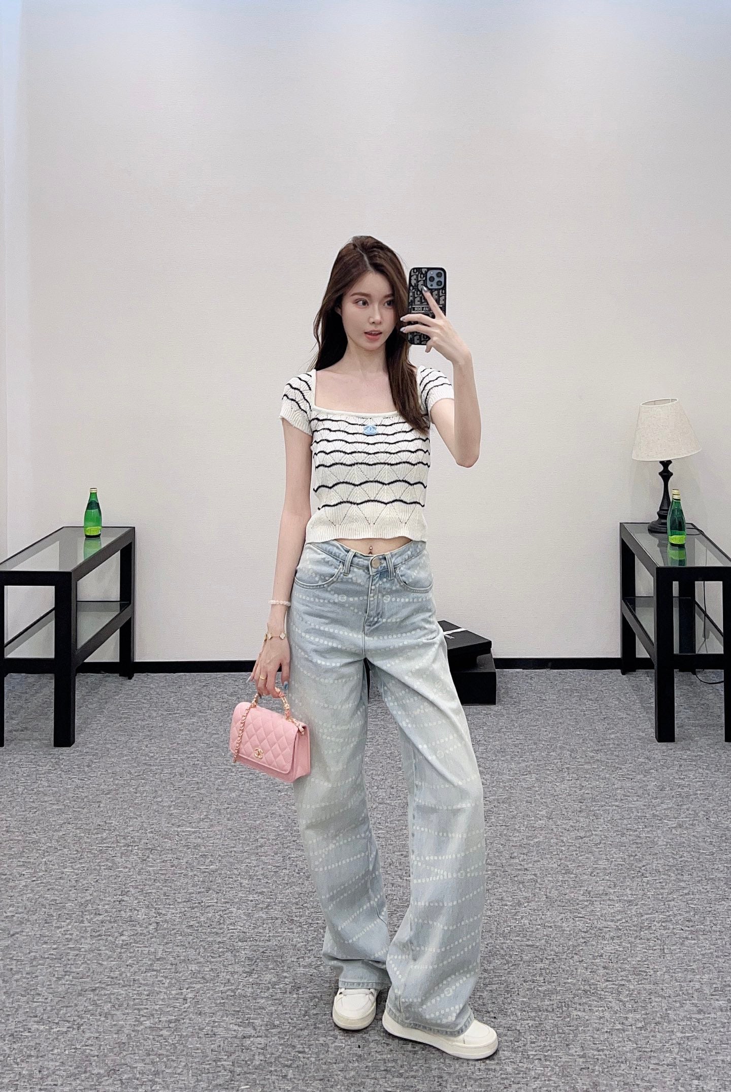 2025 new product Hollow knitted short sleeves