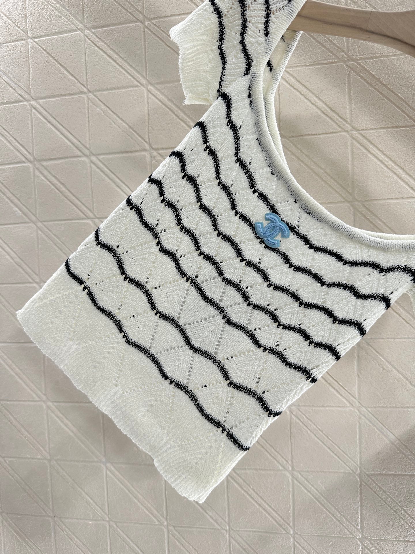 2025 new product Hollow knitted short sleeves