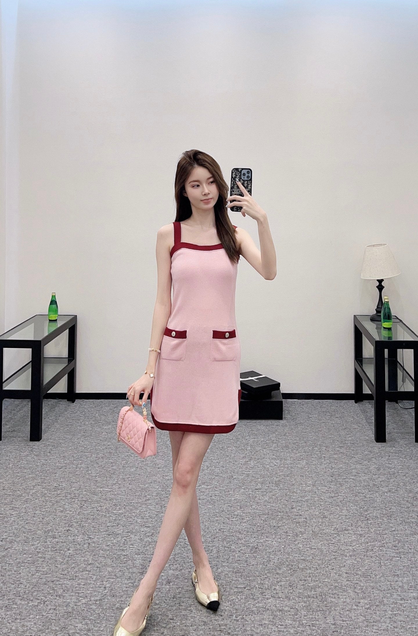 2025 new product Knitted suspender skirt