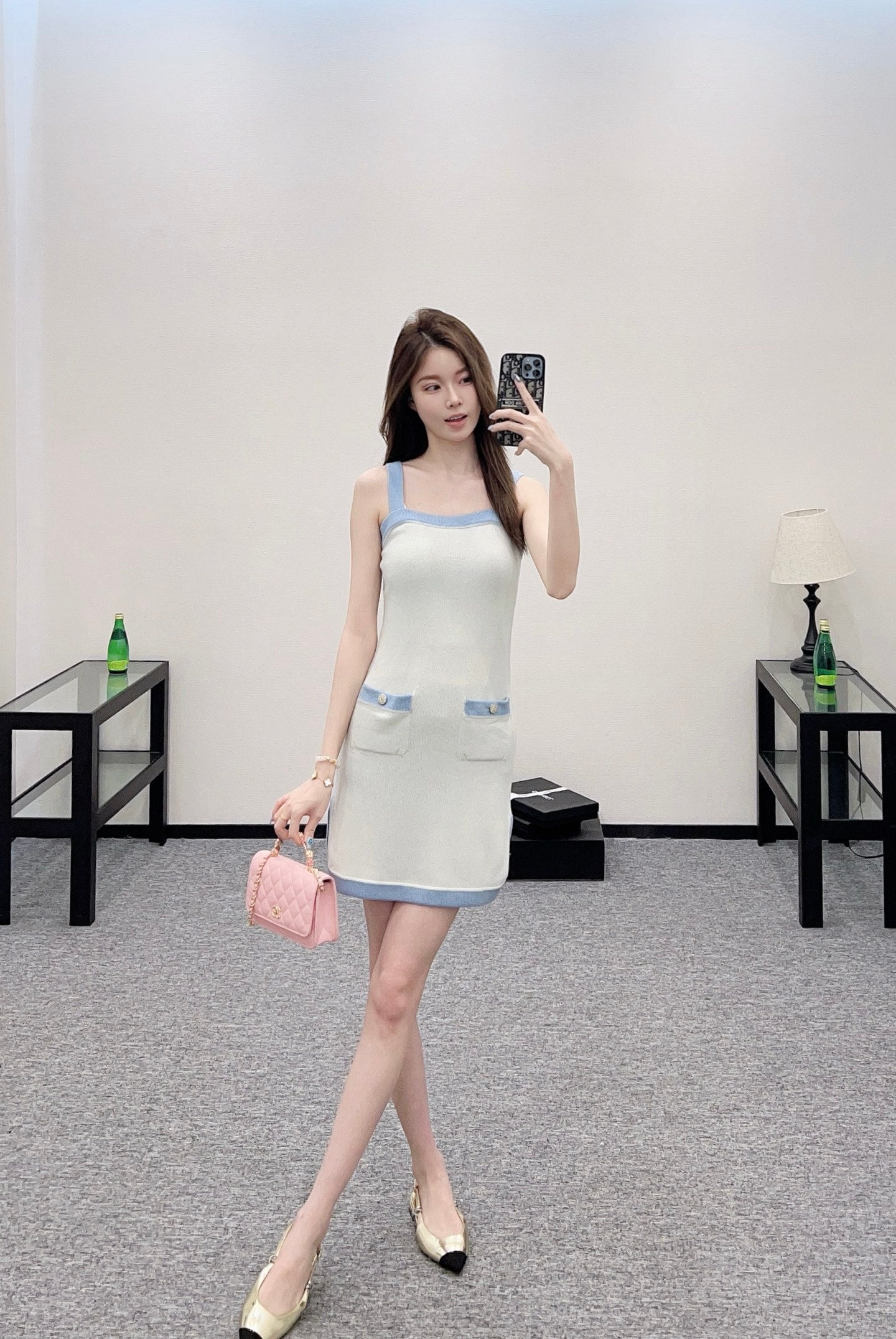 2025 new product Knitted suspender skirt