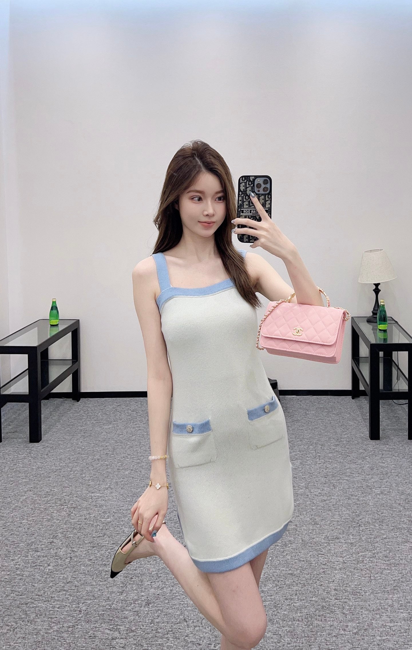 2025 new product Knitted suspender skirt
