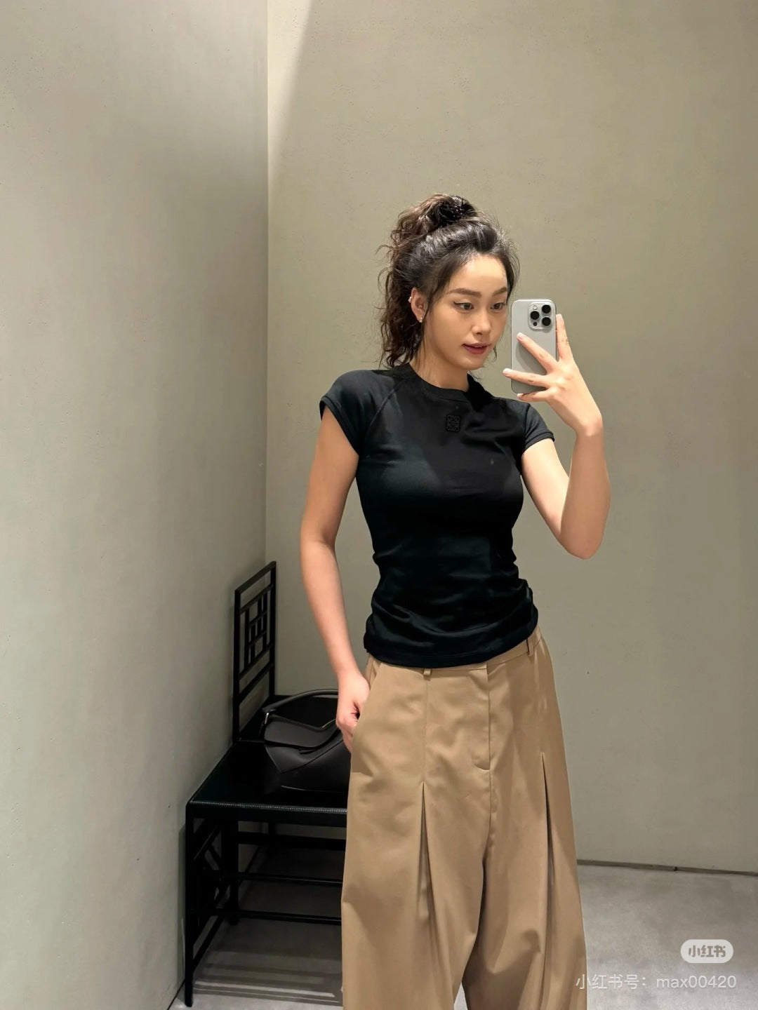 25ss embroidered t-shirt