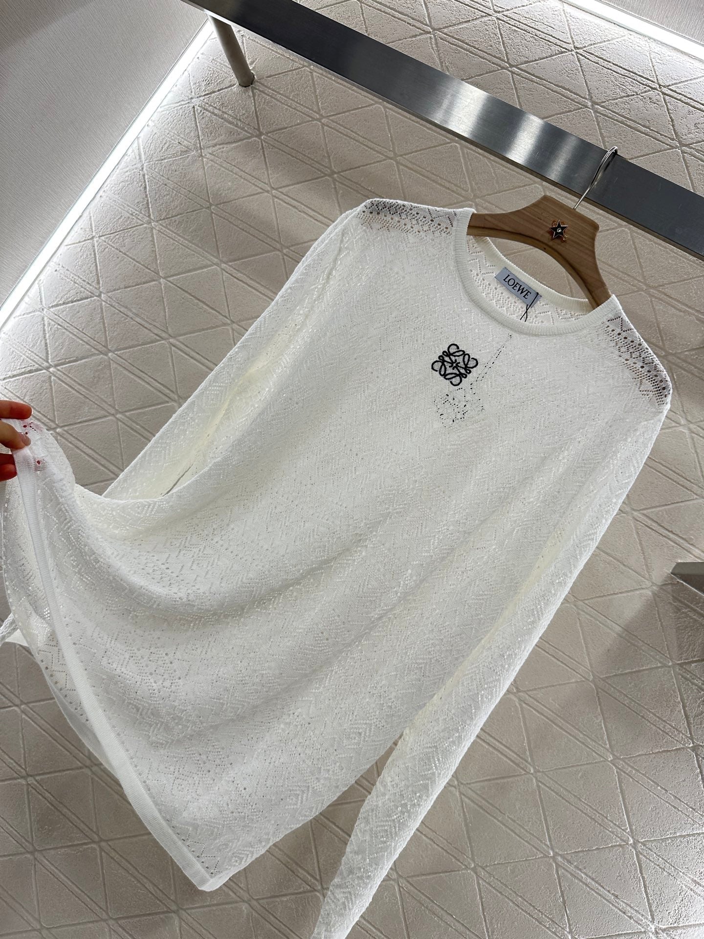 2025 new product Hollow knitted long sleeves