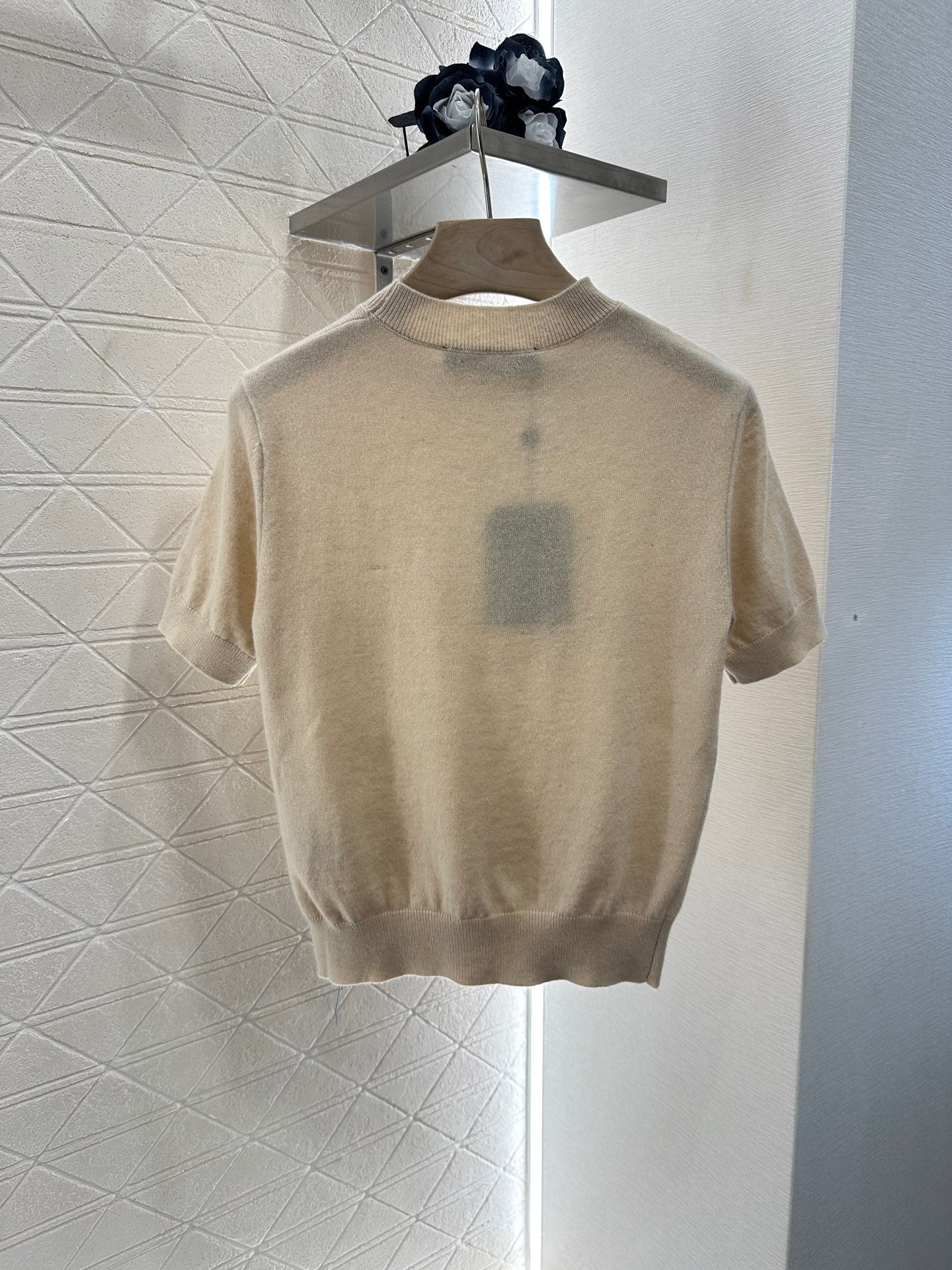 2025 new products Embroidered knitted short sleeves