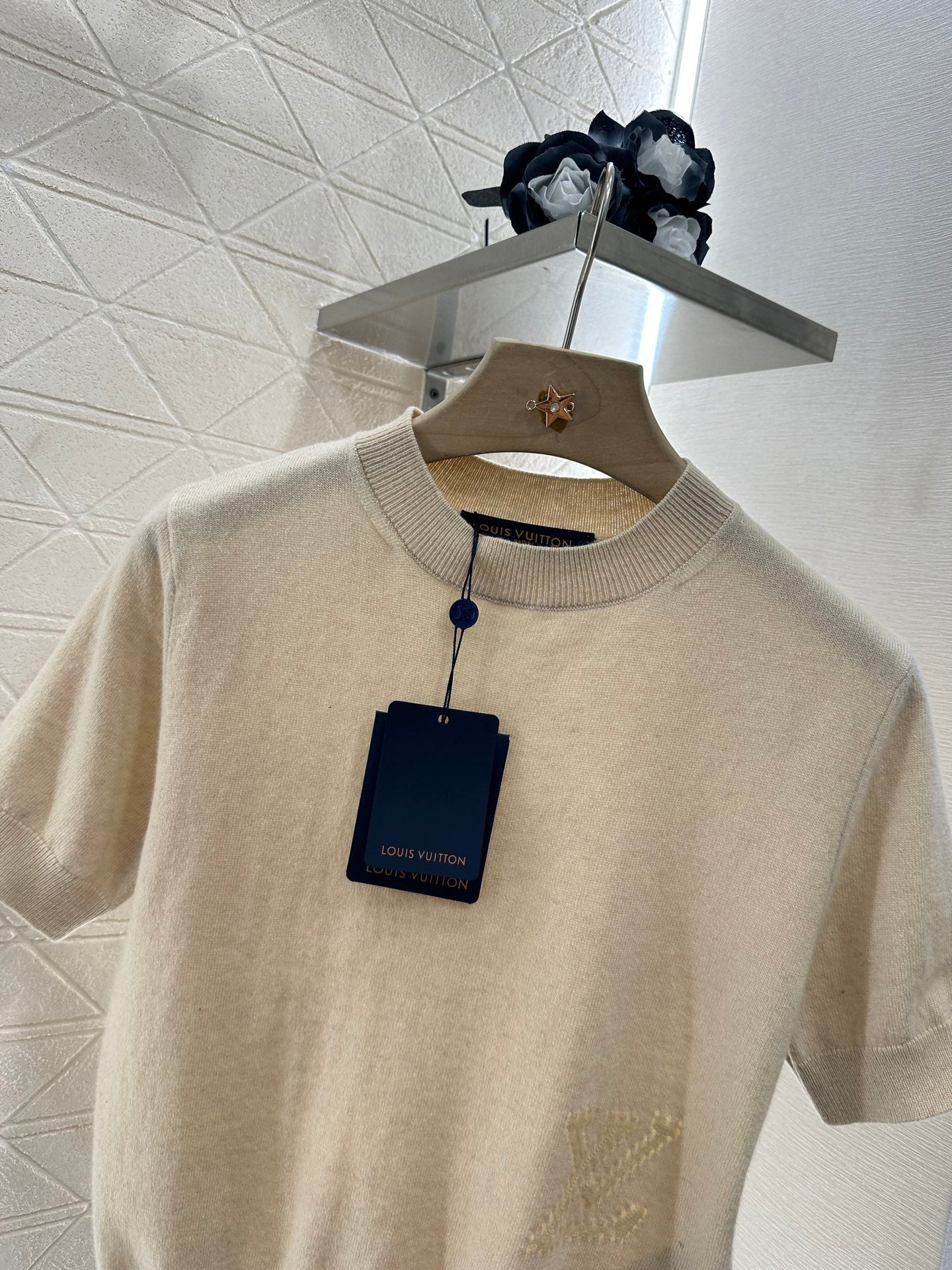 2025 new products Embroidered knitted short sleeves