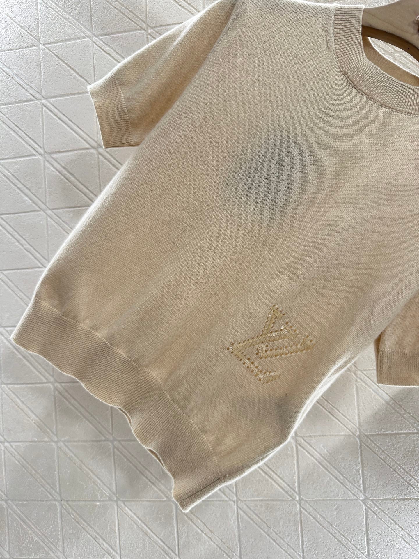 2025 new products Embroidered knitted short sleeves