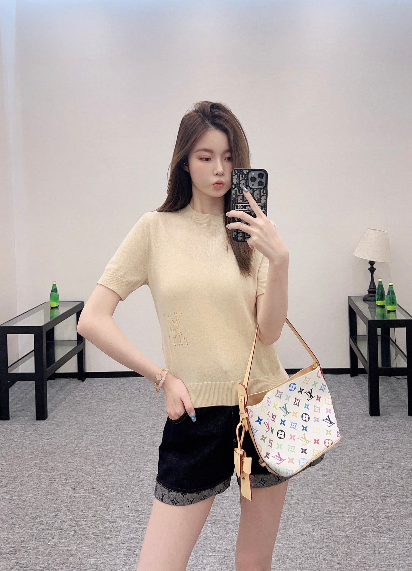 2025 new products Embroidered knitted short sleeves