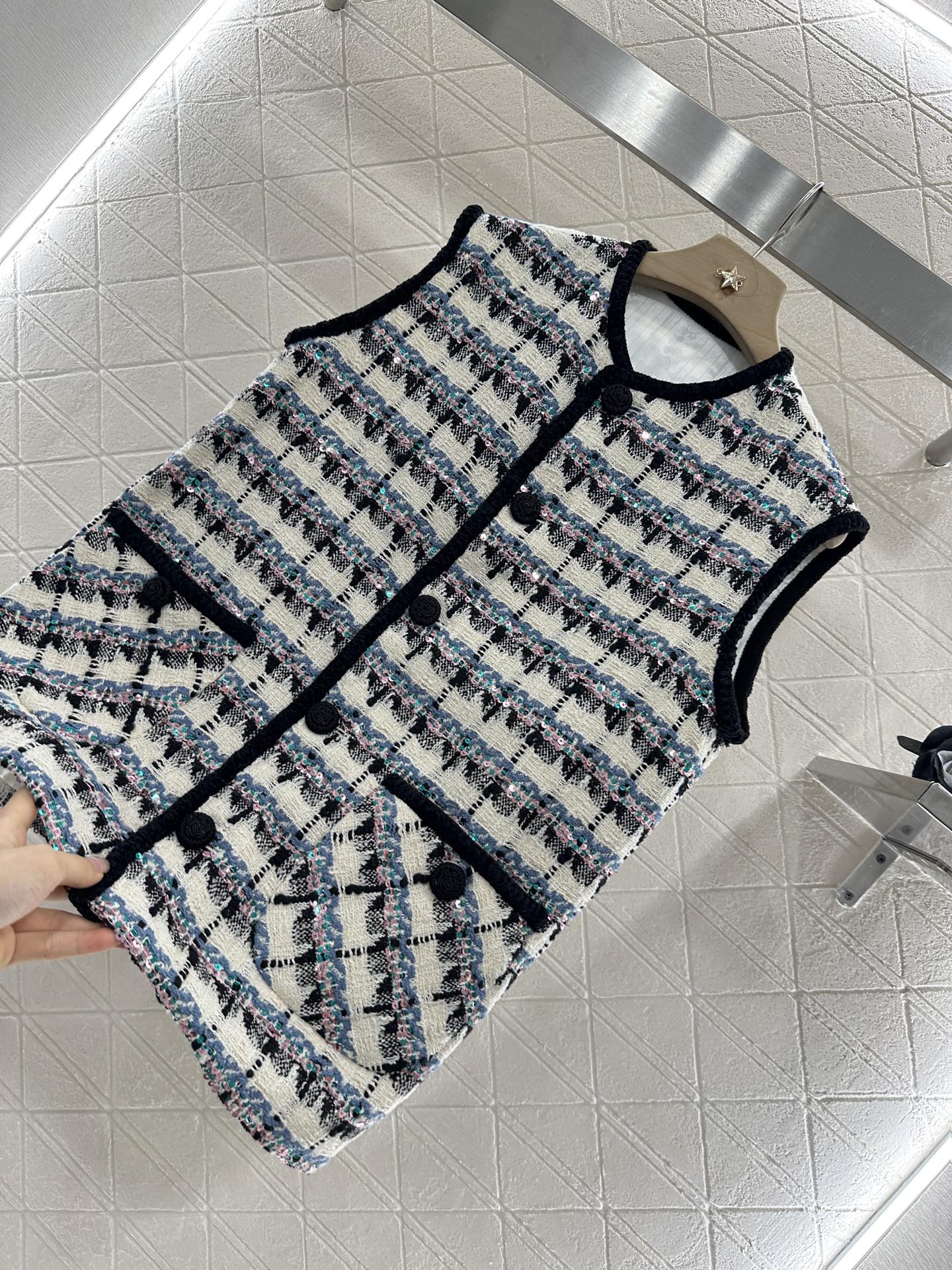 2025 new product Sequined vest