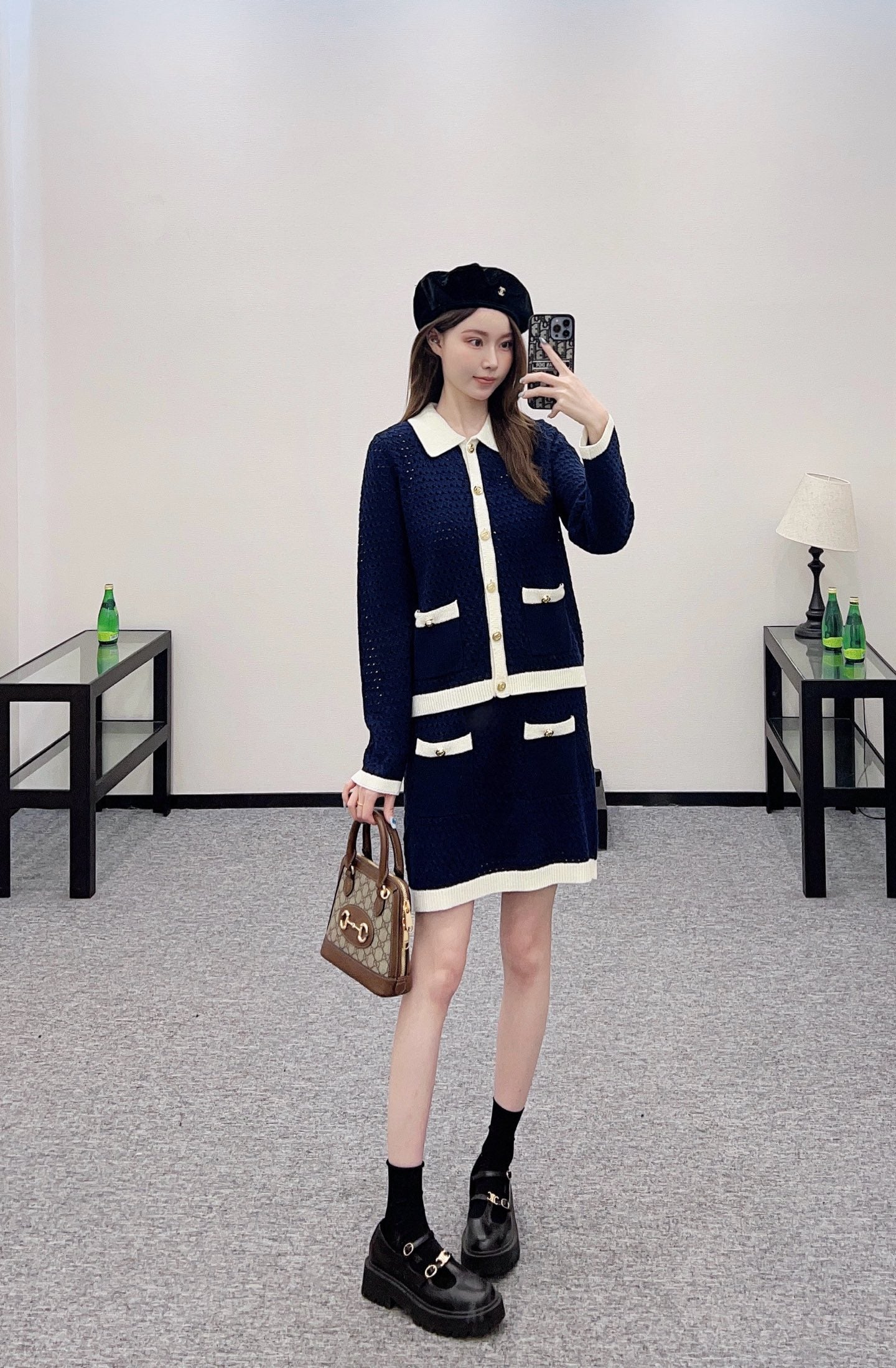 25 new product Hollow knitted cardigan