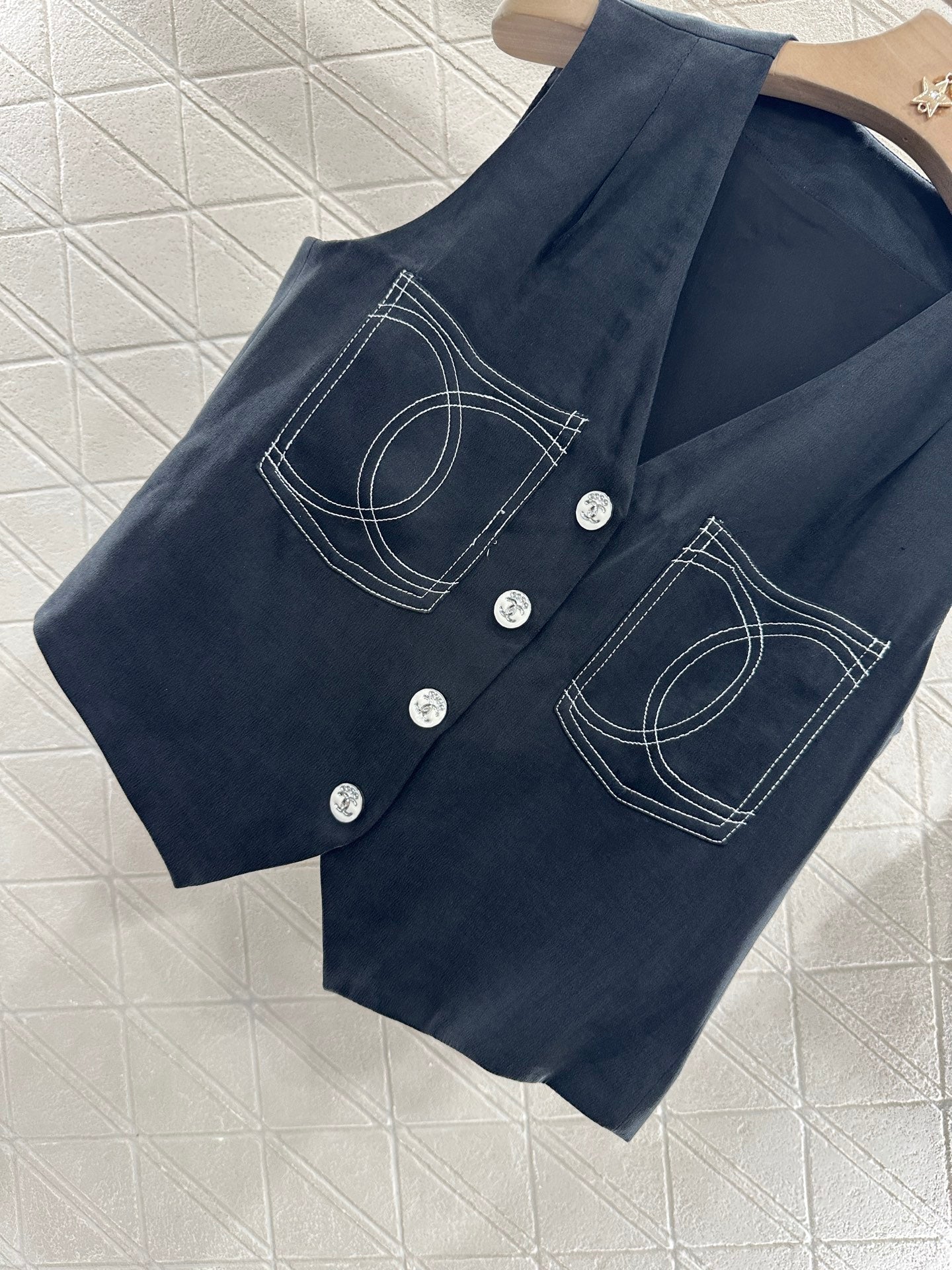 25 new product Double C vest shorts set