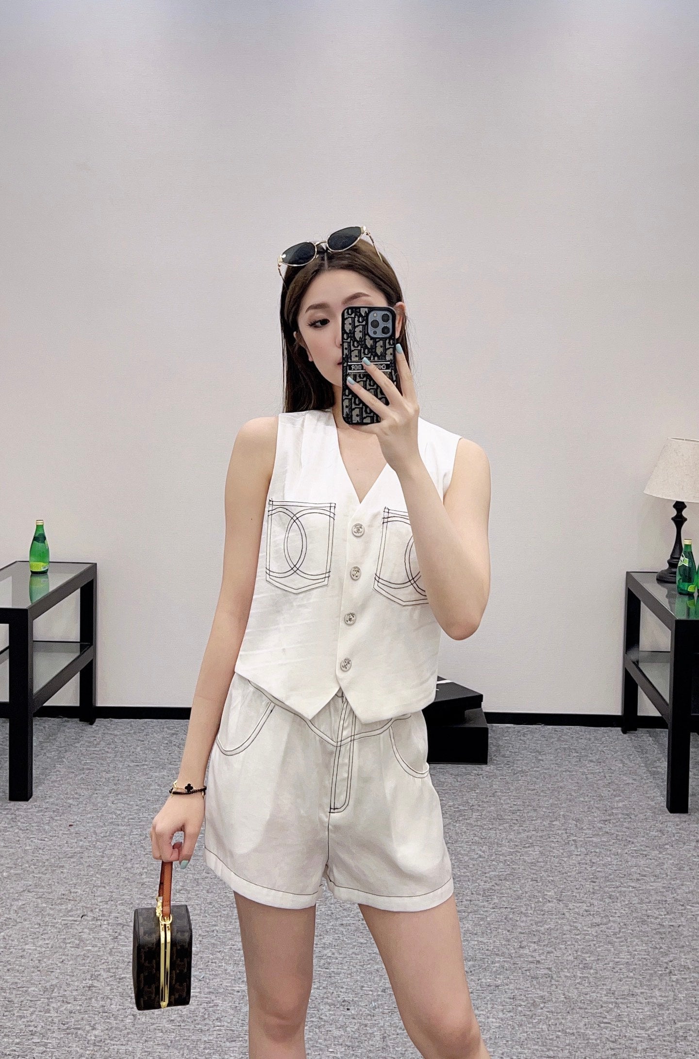 25 new product Double C vest shorts set