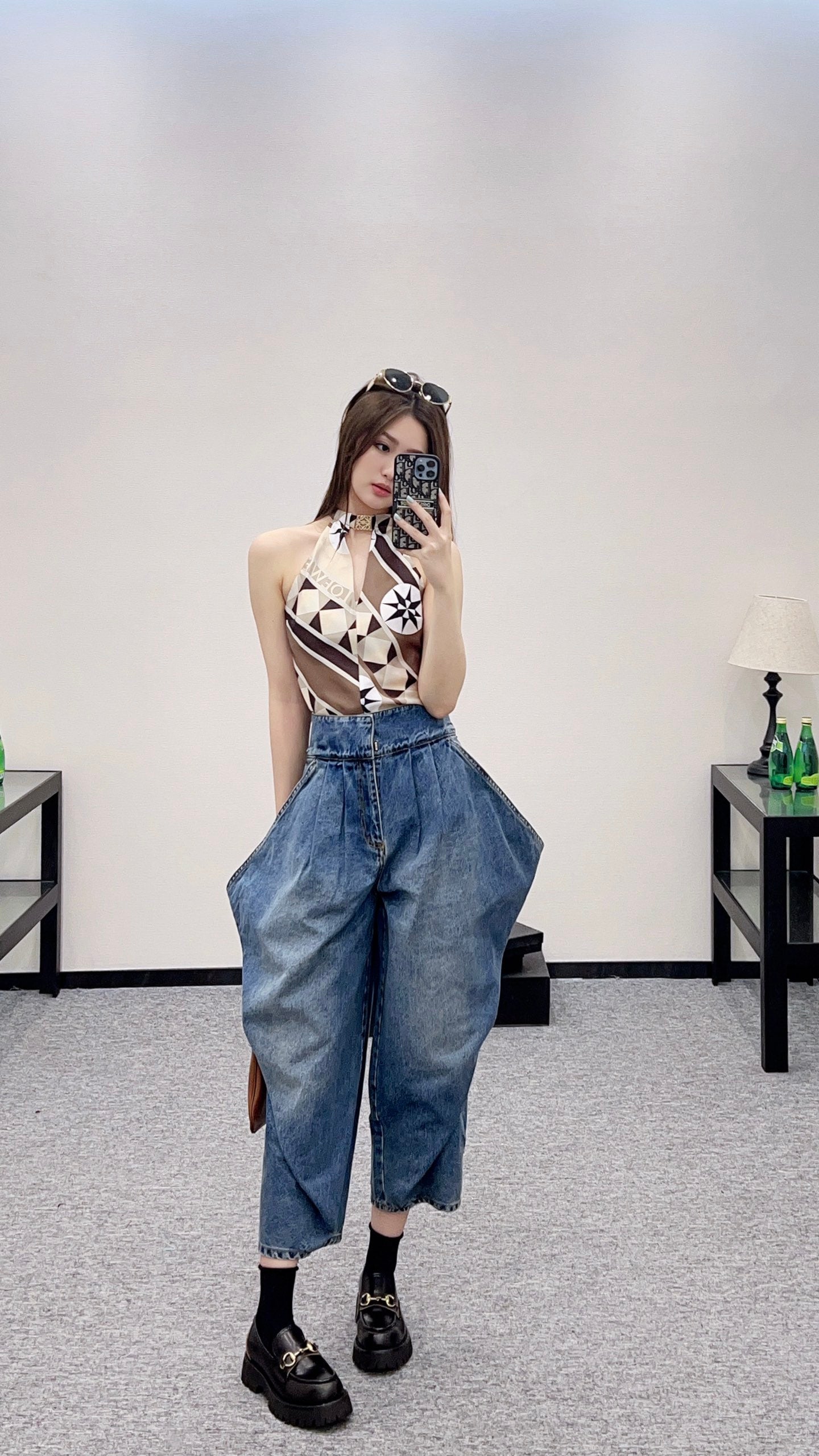 2025 new product Super cool denim cropped pants