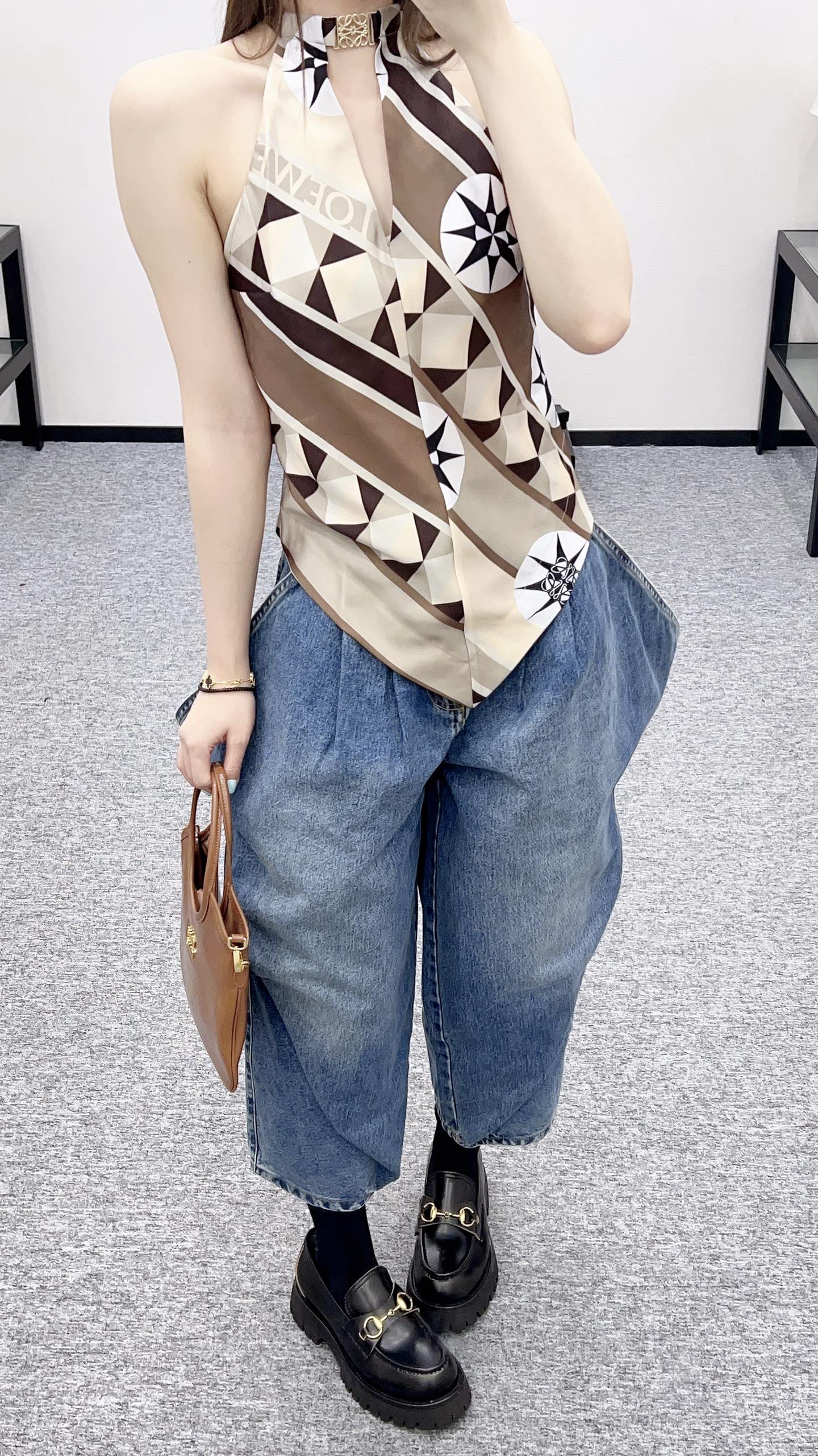 2025 new product Super cool denim cropped pants