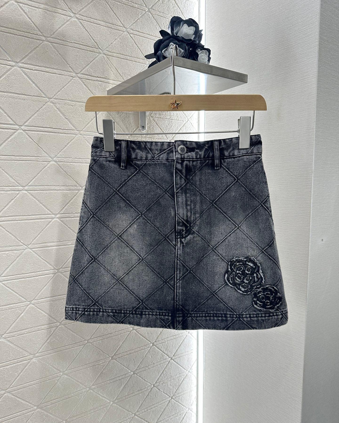 2025 new products Denim vest and short skirt set