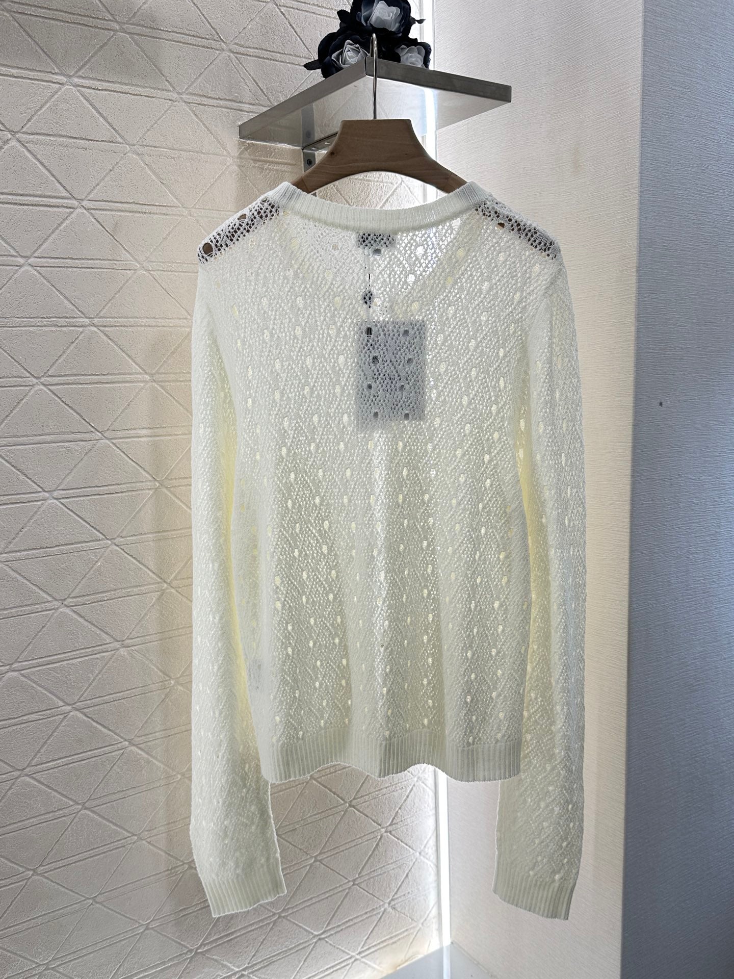 2025 new product Hollow rhinestone cardigan