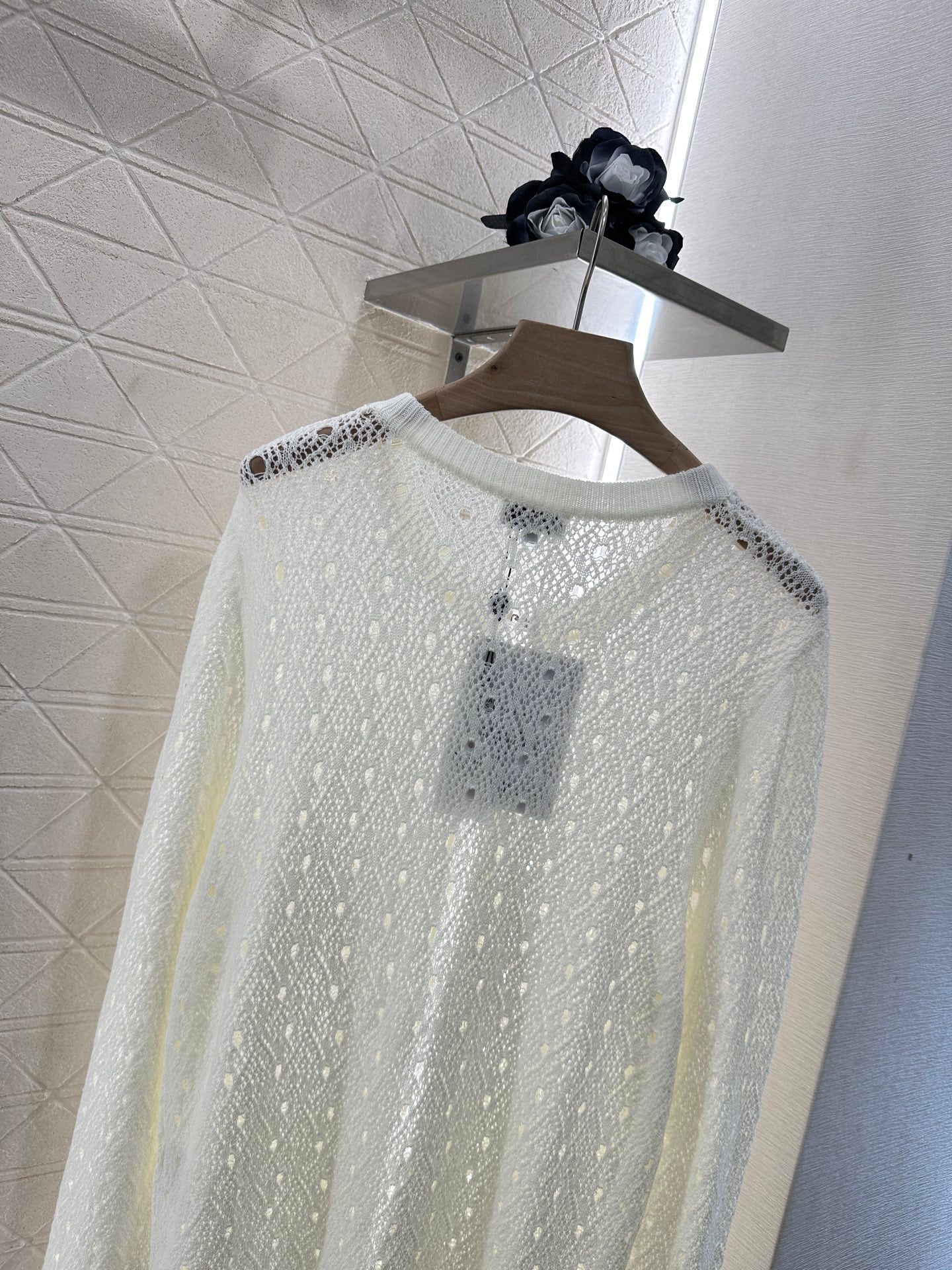 2025 new product Hollow rhinestone cardigan
