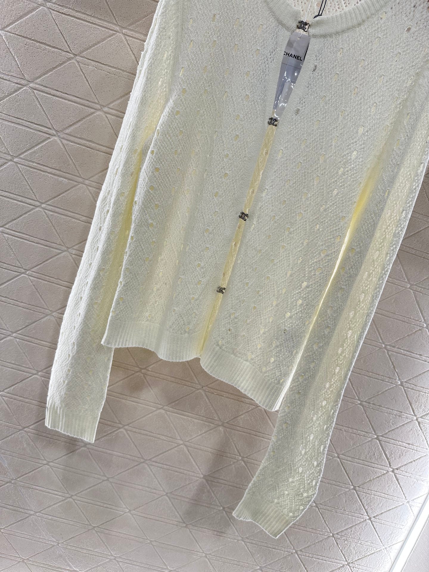 2025 new product Hollow rhinestone cardigan