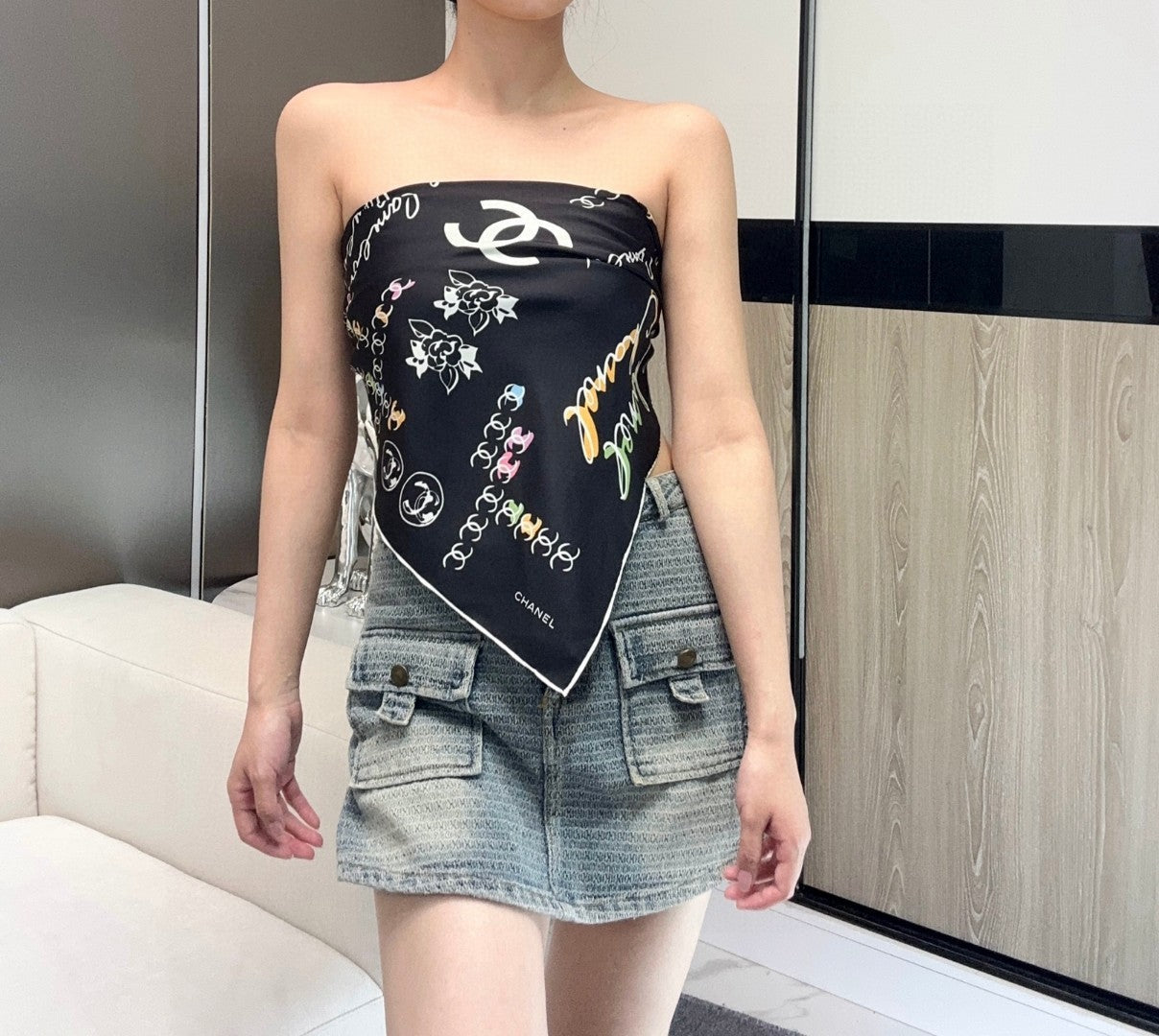New Arrival Silk Scarf Top