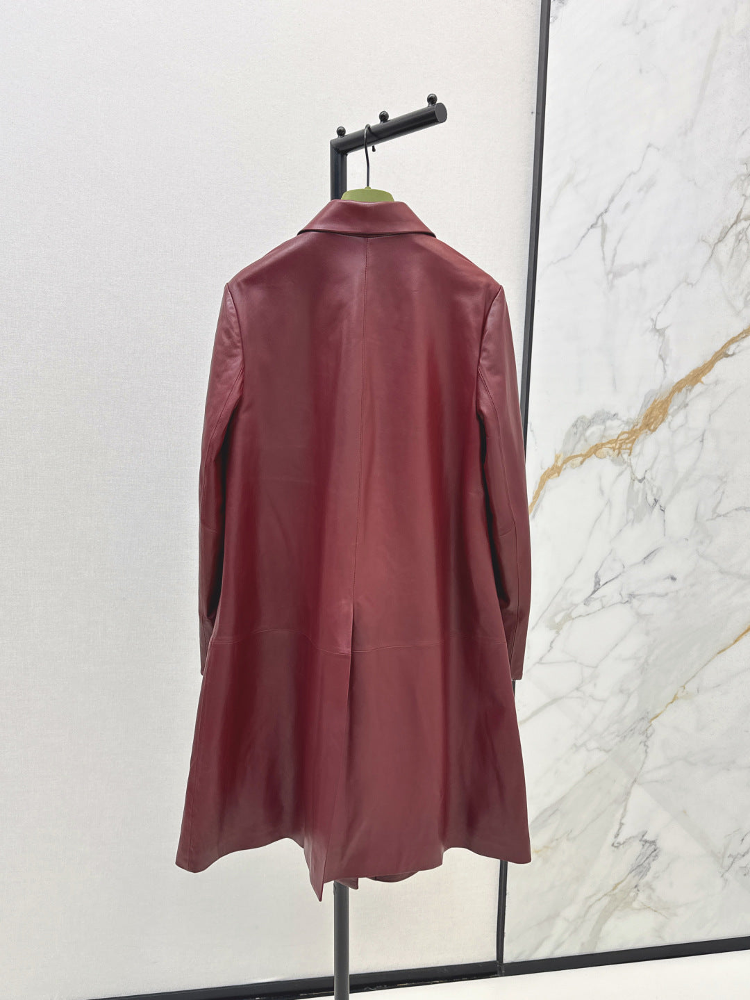 25fw leather trench coat