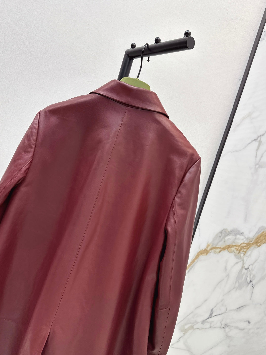 25fw leather trench coat