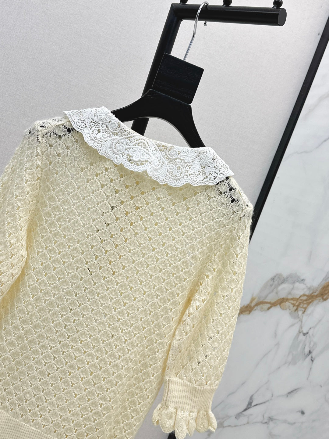 25fw lace knit shirt