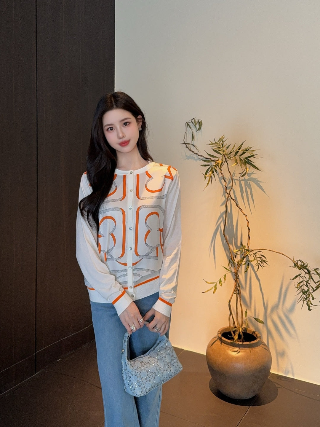 25ss printed cardigan