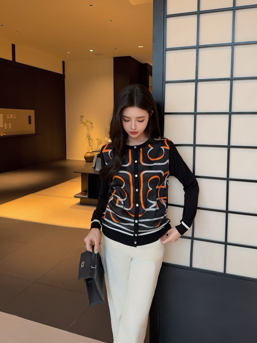25ss printed cardigan