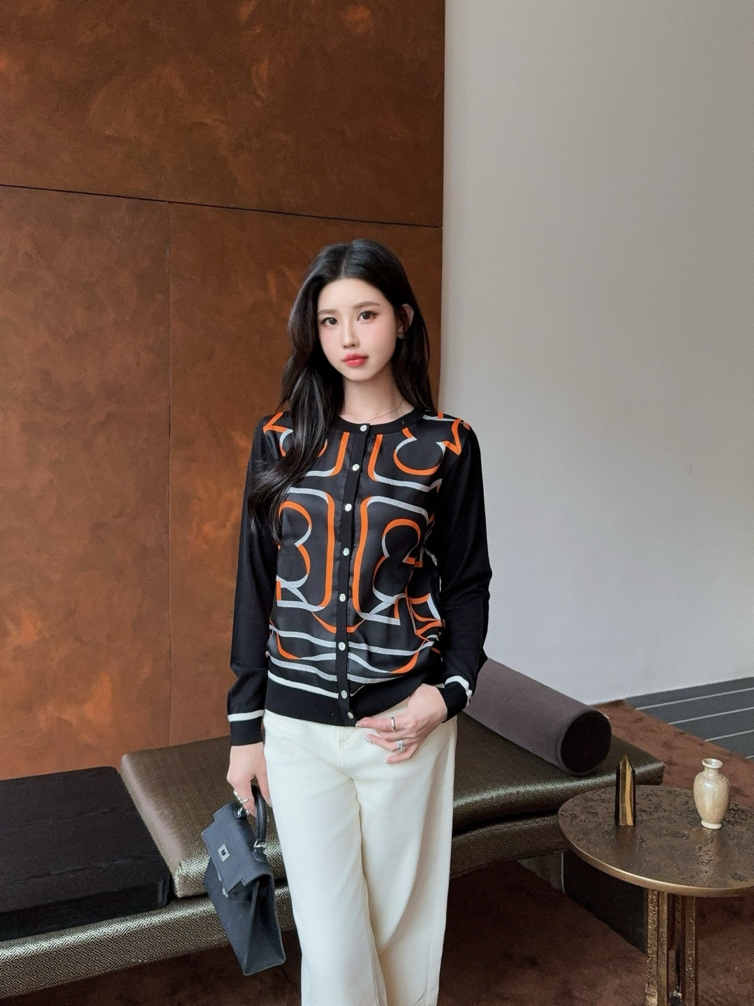 25ss printed cardigan