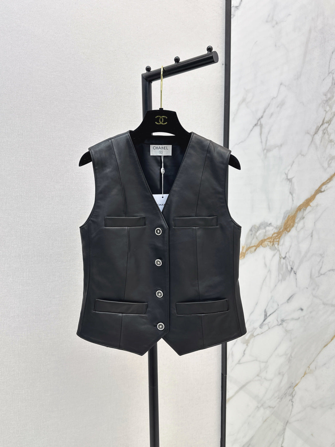 25fw leather vest