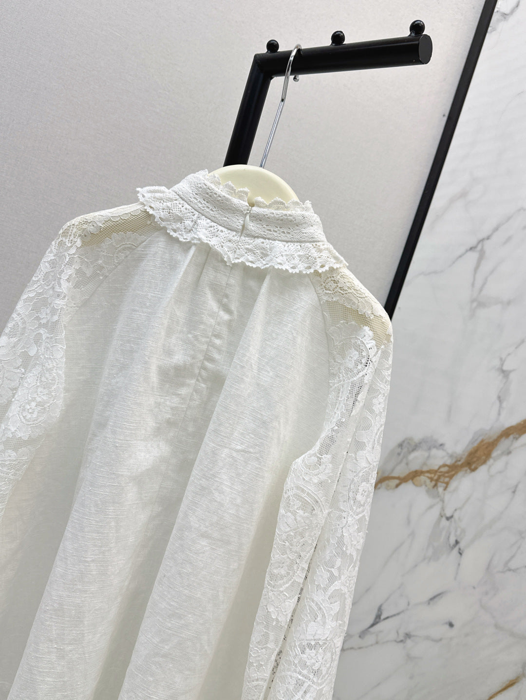 25ss lace lInen shirt