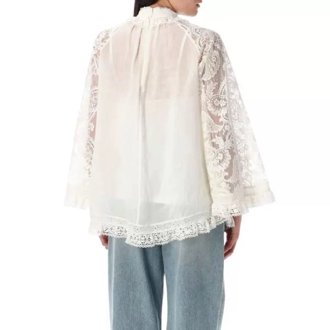 25ss lace lInen shirt