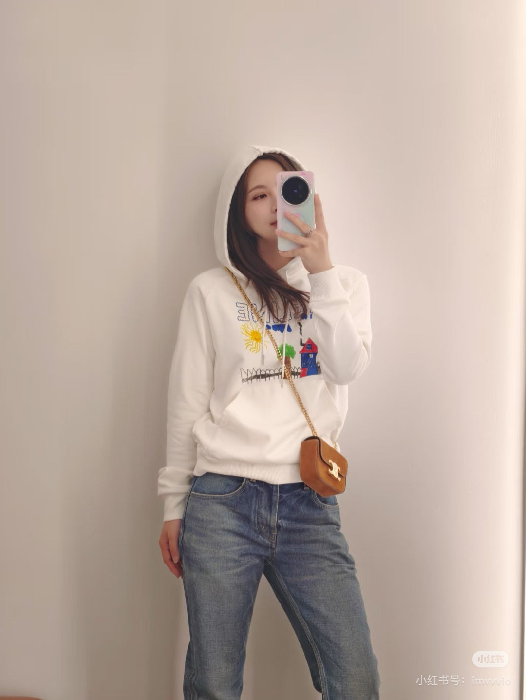 25fw printed hoodie