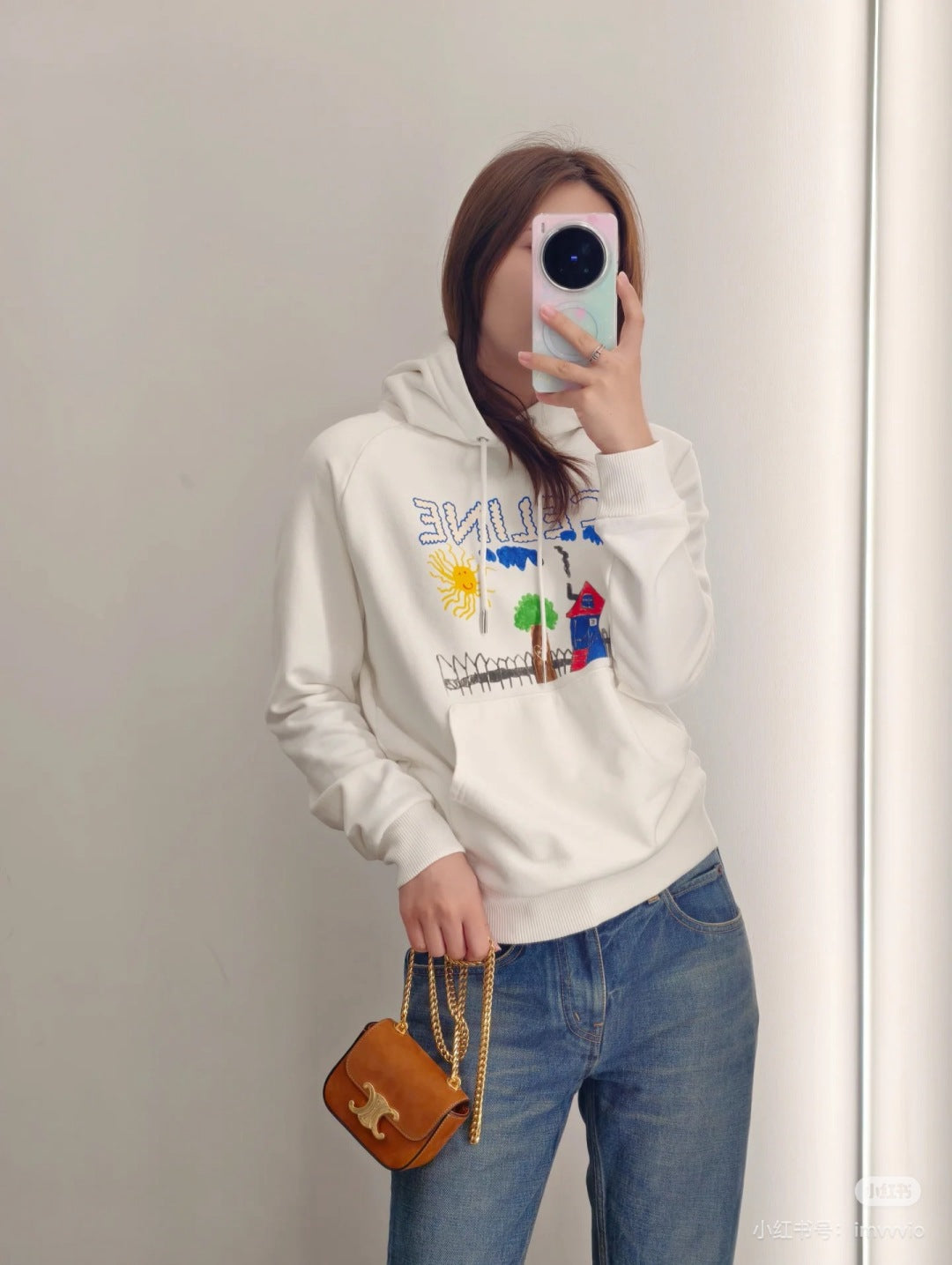 25fw printed hoodie