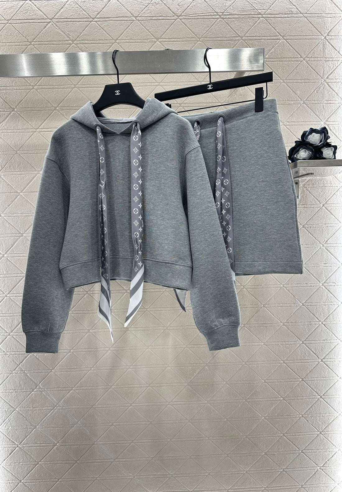 2025 new products Silk sweater skirt set