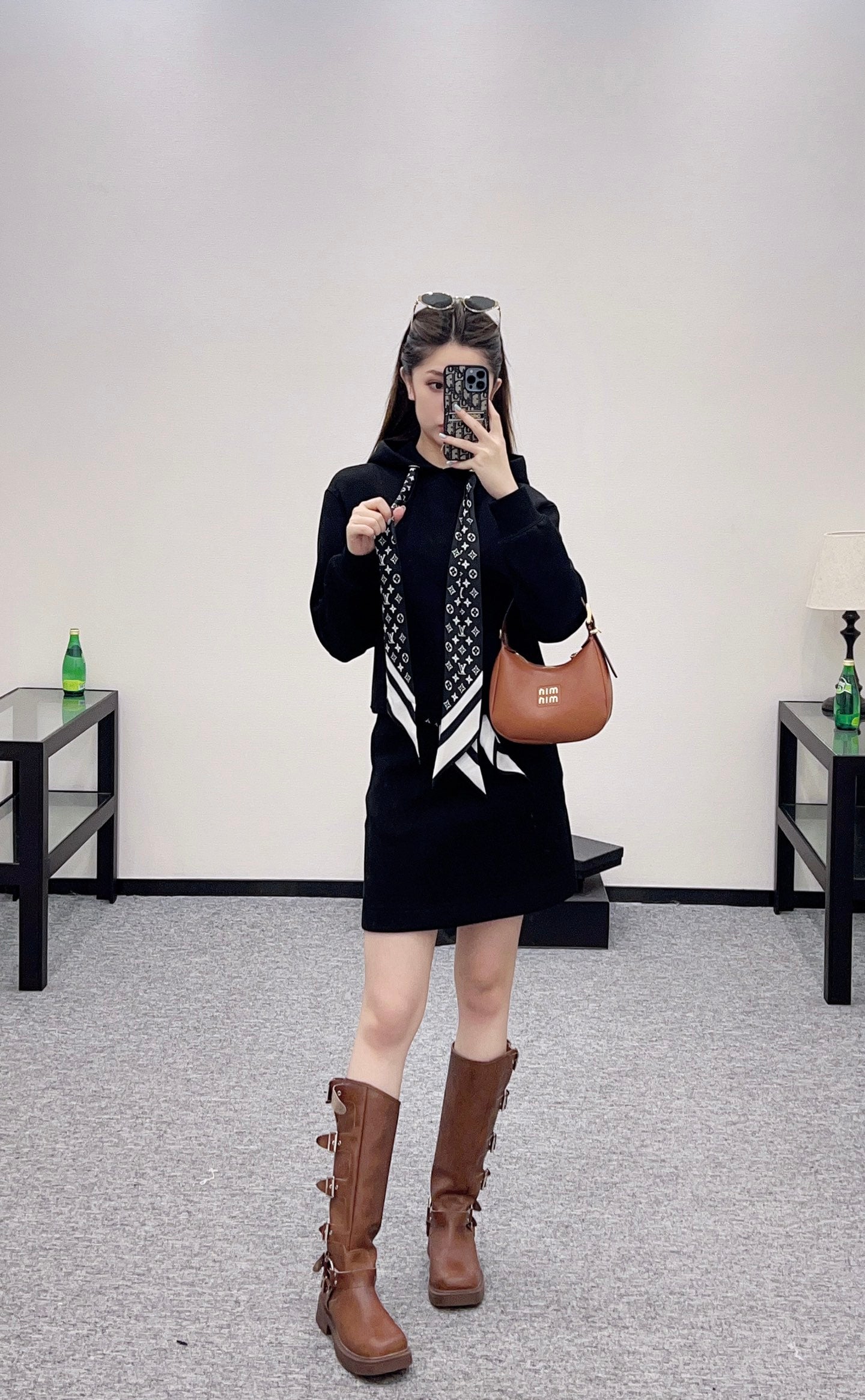 2025 new products Silk sweater skirt set