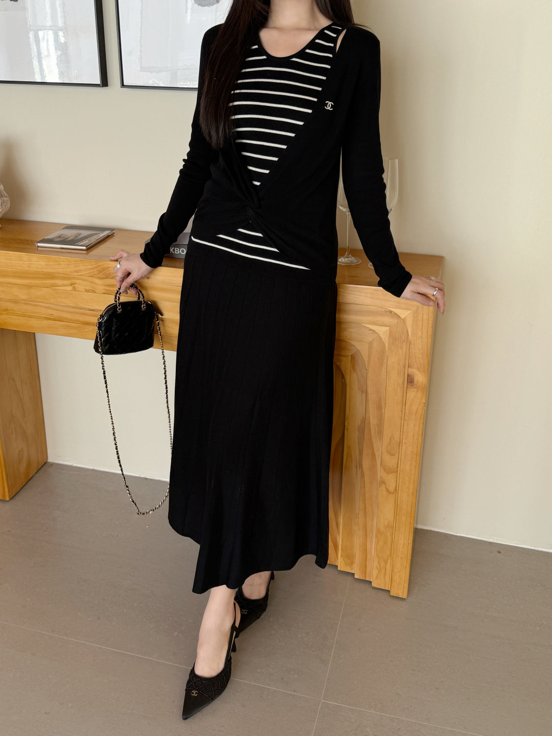 25fw knitted suit